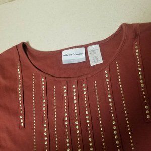 ALFRED DUNNER WOMENS TOP BLOUSE SIZE  PL